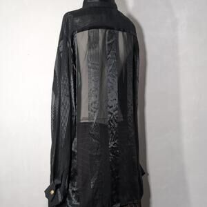 vintage 90s shirt, black, live collection, medium, oversized